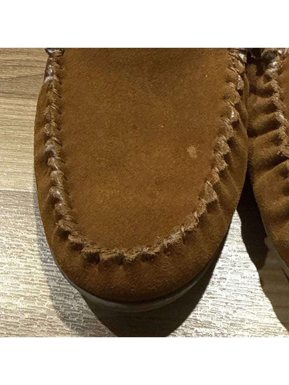 J.Crew Mens Caramel Suede Scuff Faux Fur Slippers-Sz: 11 BL639-NIP & TAGS